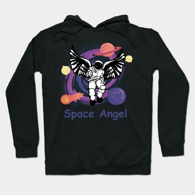 space angel astronaut Hoodie by Prossori